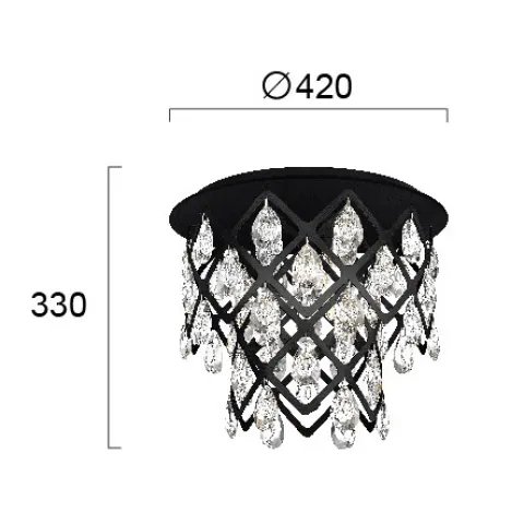 Aplica DOMINIC 4264700 Viokef E14, Transparent, Grecia