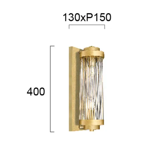 Aplica KAROLINA 4264900 Viokef E14, Transparent, Grecia