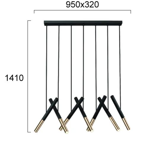 Suspensie BALLET 4265400 Viokef LED, Grecia