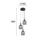 Suspensie ARIADNE 4267000 Viokef E27, Transparent, Grecia
