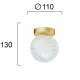 Plafoniera DIAMOND 4267200 Viokef G9, Auriu, Grecia