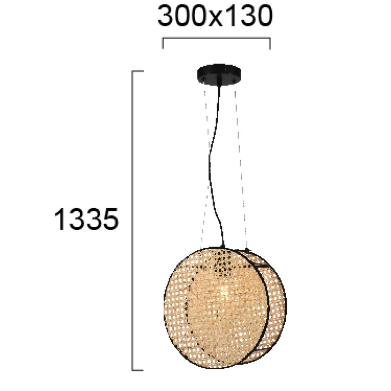 Pendul GHEISA 4267800 Viokef E27, Natural, Grecia