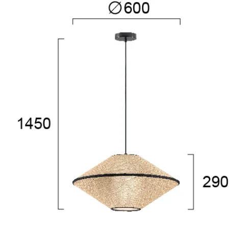 Pendul AMICA 4270100 Viokef E27, Natural, Grecia
