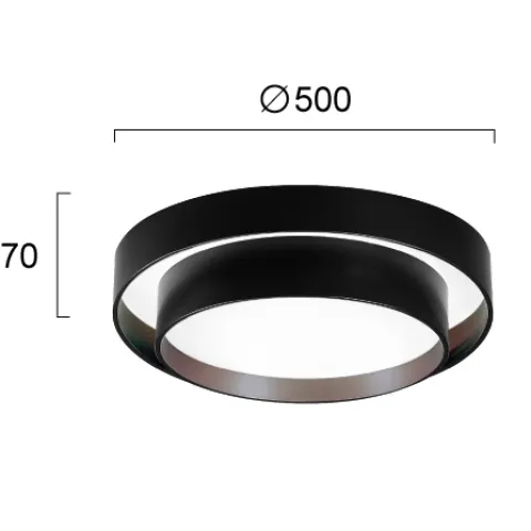 Plafoniera GRANT 4271200 Viokef LED, Negru, Grecia