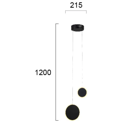 Suspensie MAD 4271700 Viokef LED, Negru, Grecia