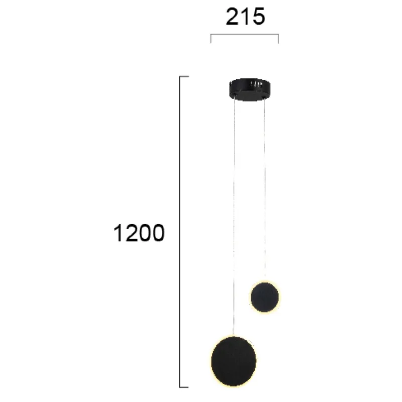 Suspensie MAD 4271700 Viokef LED, Negru, Grecia