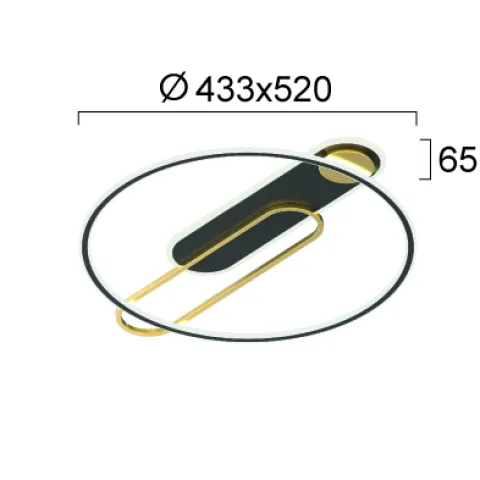 Plafoniera QUEEN 4272400 Viokef LED, Negru, Grecia