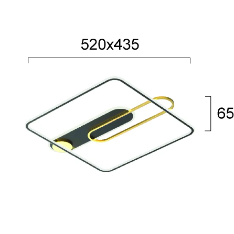 Plafoniera QUEEN 4272500 Viokef LED, Negru, Grecia
