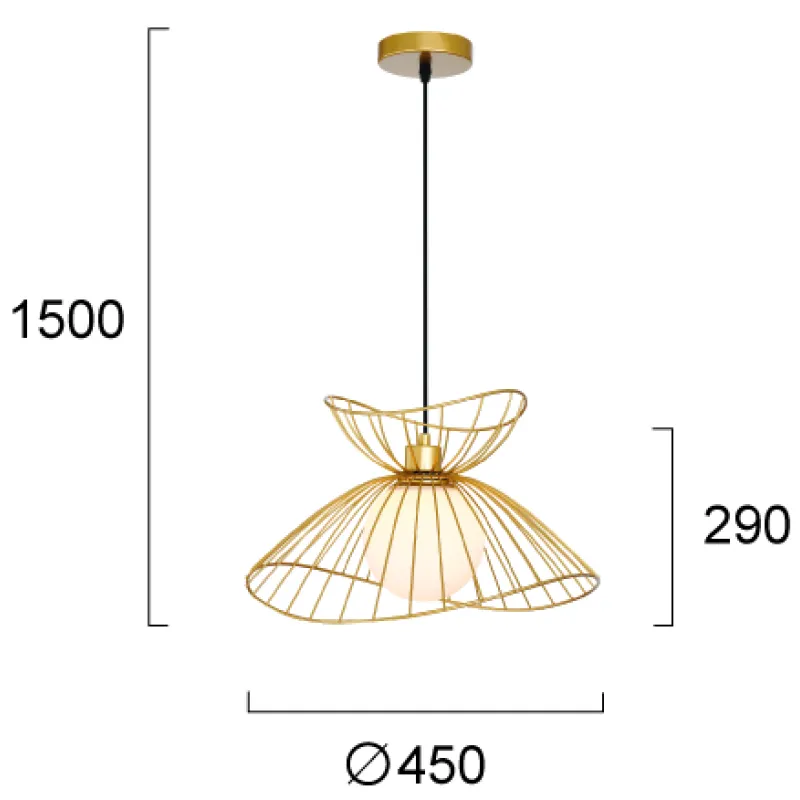 Pendul BELINDA 4275101 Viokef E27, Opal, Grecia