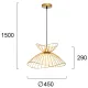 Pendul BELINDA 4275101 Viokef E27, Opal, Grecia