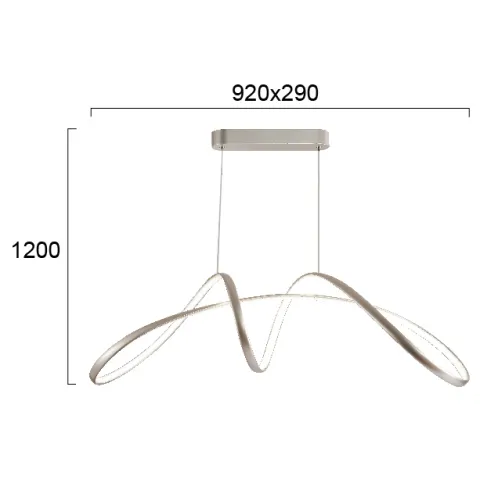 Suspensie CAPRICE 4275300 Viokef LED, Argintiu, Grecia