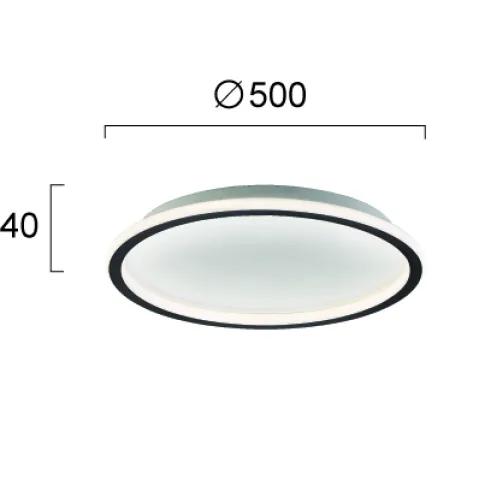 Plafoniera ARLA 4276301 Viokef LED, Negru, Grecia