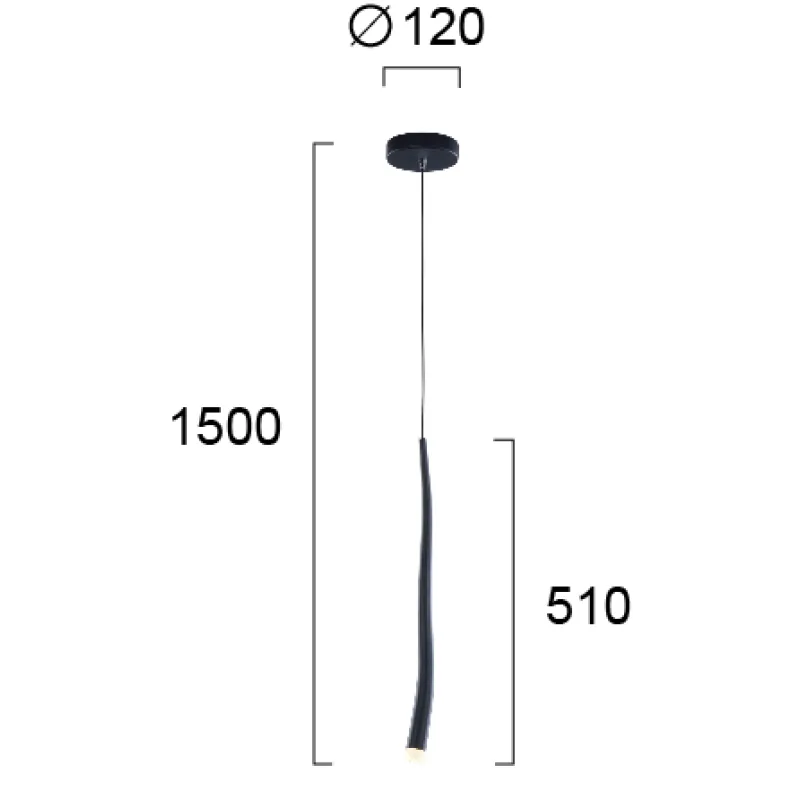 Pendul ERIKA 4276800 Viokef LED, Negru, Grecia