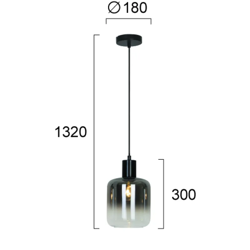 Pendul ADAM 4278200 Viokef E27, Fumuriu, Grecia