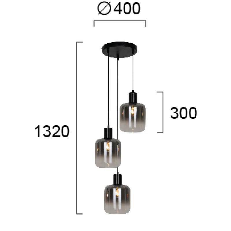 Suspensie ADAM 4278400 Viokef E27, Fumuriu, Grecia
