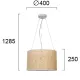 Suspensie AMANDA 4278600 Viokef E27, Natural, Grecia
