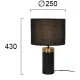 Veioza LUCIANO 4279000 Viokef E27, Negru, Grecia
