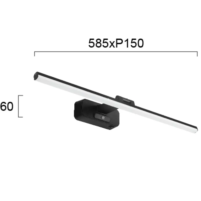 Aplica Baie NORRIS 4279200 Viokef LED, Negru, Grecia