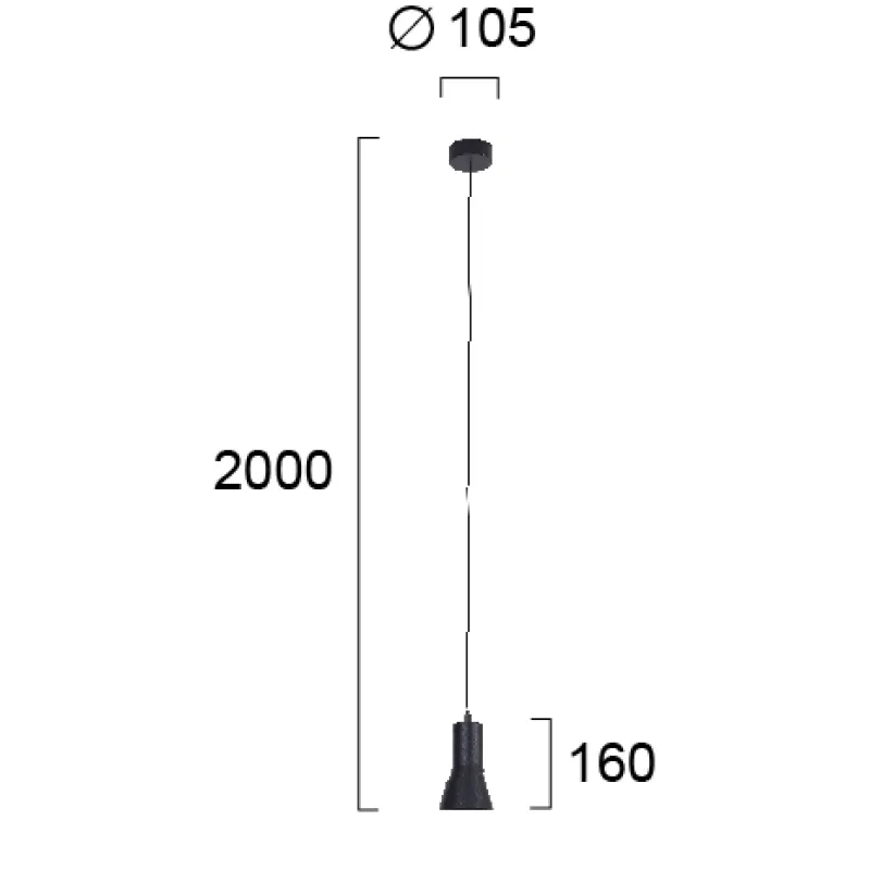 Pendul FORMA 4280700 Viokef LED, Negru, Grecia