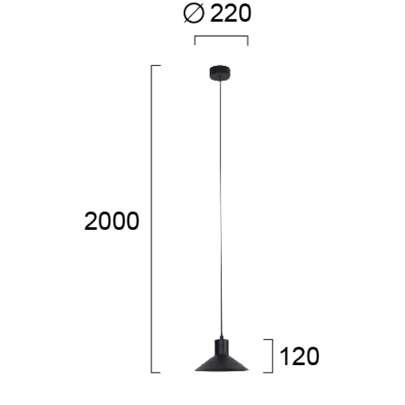 Pendul FORMA 4280800 Viokef LED, Negru, Grecia