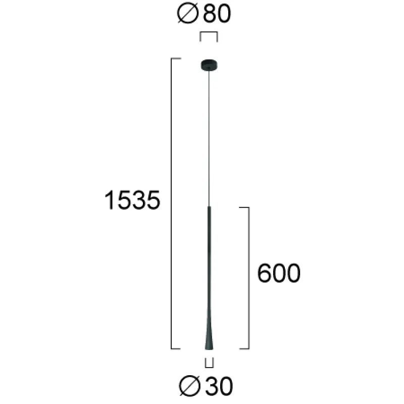 Pendul FOX 4282000 Viokef LED, Negru, Grecia