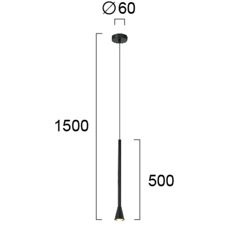 Pendul MELODY 4283600 Viokef GU10, Negru, Grecia