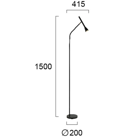 Lampadar MELODY 4283800 Viokef GU10, Negru, Grecia