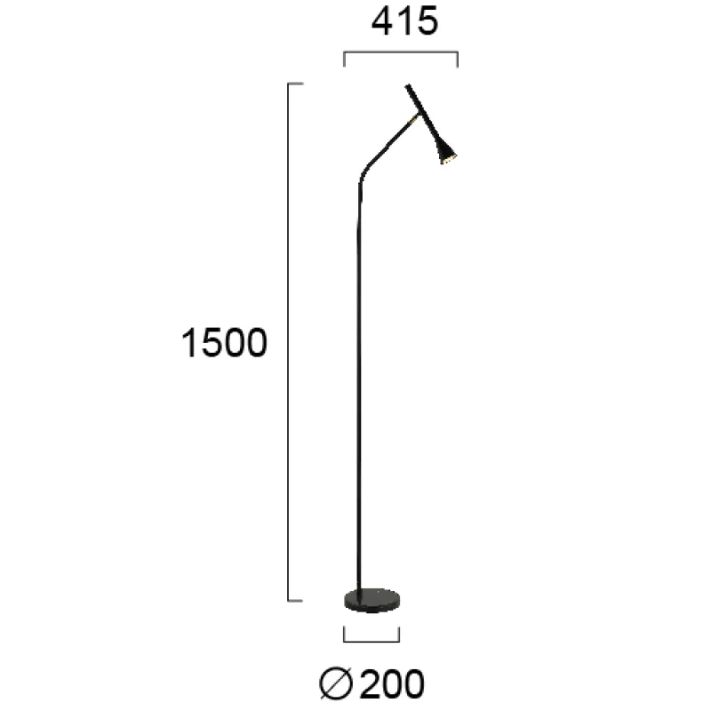 Lampadar MELODY 4283800 Viokef GU10, Negru, Grecia