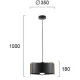Pendul SEVENTY S 4284100 Viokef E27, Negru, Grecia