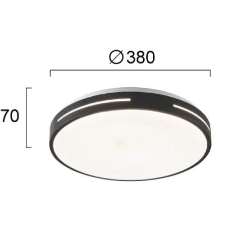 Plafoniera ALEXIA 4287701 Viokef LED, Negru, Grecia