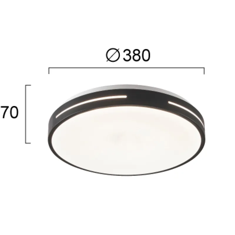 Plafoniera ALEXIA 4287701 Viokef LED, Negru, Grecia