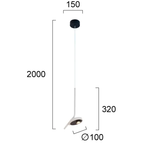 Pendul FACTORY 4288100 Viokef LED, Alb, Grecia