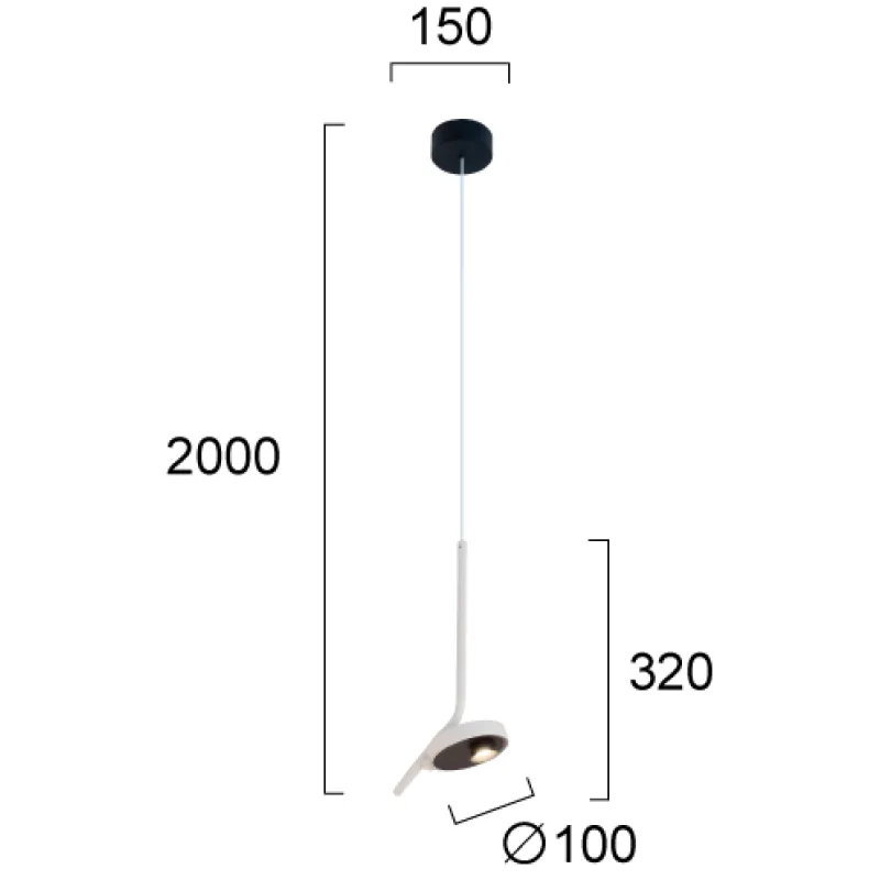 Pendul FACTORY 4288100 Viokef LED, Alb, Grecia