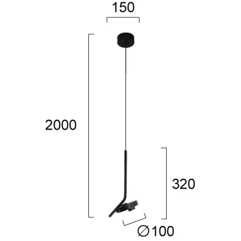Pendul FACTORY 4288101 Viokef LED, Negru, Grecia