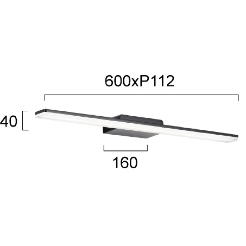 Aplica Baie RAM 4289700 Viokef LED, Negru, Grecia