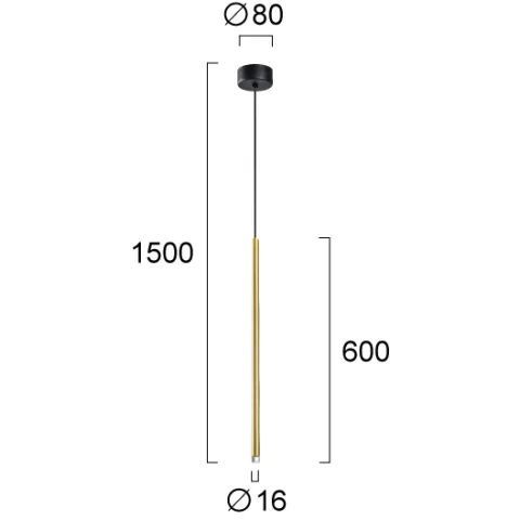 Pendul ZENIA 4291101 Viokef LED, Auriu, Grecia