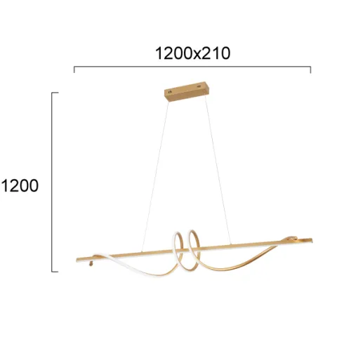 Candelabru CLAUDIA 4291401 Viokef LED, Auriu, Grecia