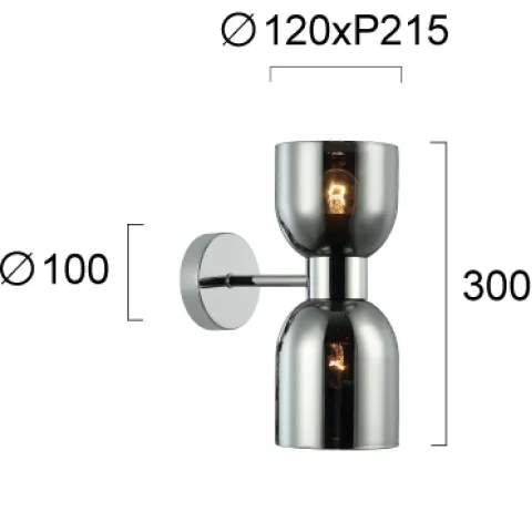 Aplica MEMORY 4291801 Viokef E27, Fumuriu, Grecia