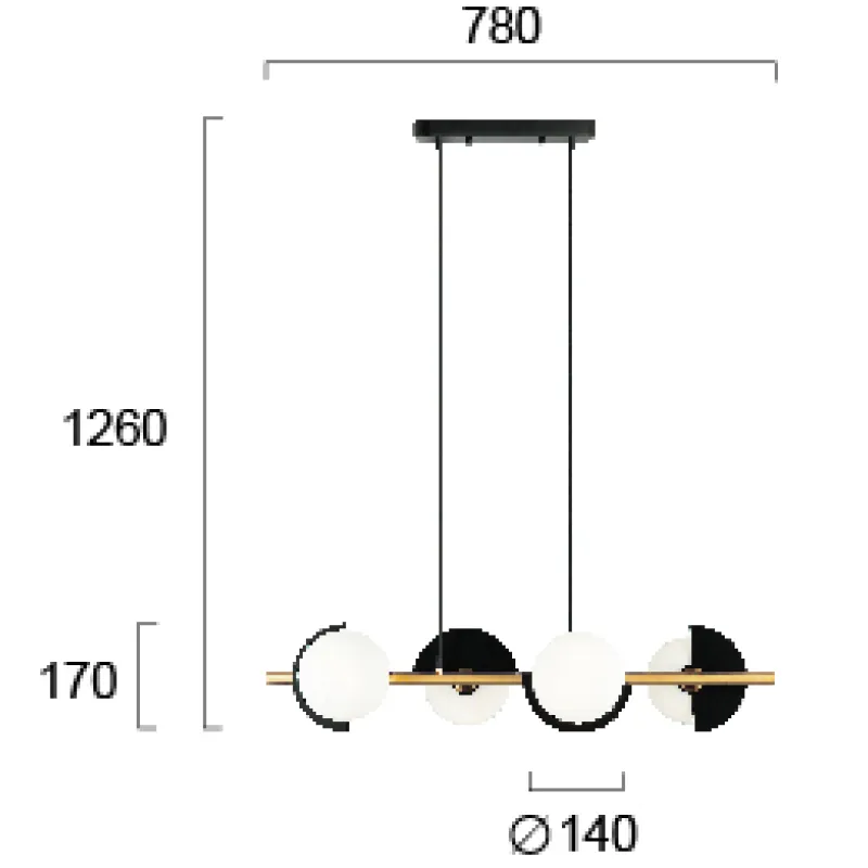 Suspensie DARCY 4292100 Viokef G9, Alb, Grecia