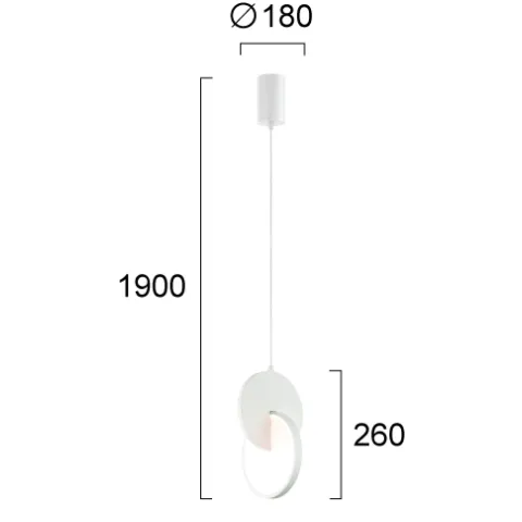 Pendul MAGIC 4292400 Viokef LED, Alb, Grecia