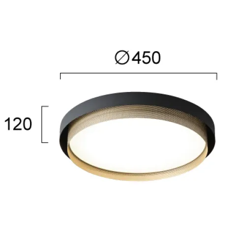 Plafoniera ADRIANA 4292600 Viokef LED, Negru, Grecia