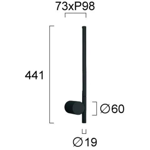Aplica NOVITA 4293000 Viokef LED, Negru, Grecia