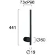 Aplica NOVITA 4293000 Viokef LED, Negru, Grecia
