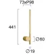 Aplica NOVITA 4293001 Viokef LED, Auriu, Grecia