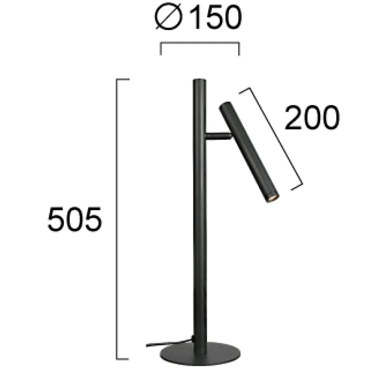 Veioza CORSO 4294201 Viokef LED, Negru, Grecia