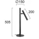 Veioza CORSO 4294201 Viokef LED, Negru, Grecia