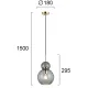 Pendul FIRENZE 4294400 Viokef E27, Fumuriu, Grecia