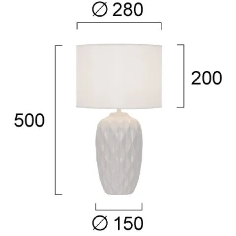 Veioza PINEAPPLE 4296100 Viokef E27, Alb, Grecia