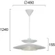Pendul NINO 4297100 Viokef E27, Alb, Grecia