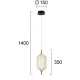 Pendul PELLUCID 4297600 Viokef LED, Grecia